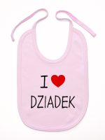 i love dziadek śliniak niemowlęcy kolor różowy 108