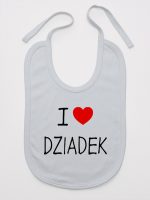 i love dziadek śliniak niemowlęcy kolor szary 108