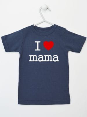 i love mama koszulka z krótkim rękawem kolor granatowy 009