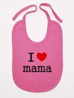 i love mama śliniak niemowlęcy kolor ciemny różowy 009