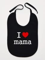 i love mama śliniak niemowlęcy kolor czarny 009