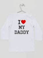i love my daddy koszulka z długim rękawem kolor biały 137