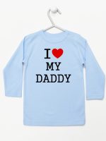 i love my daddy koszulka z długim rękawem kolor błękitny 137