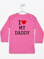 i love my daddy koszulka z długim rękawem kolor ciemny różowy 137