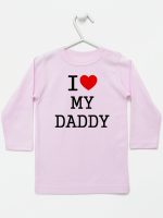 i love my daddy koszulka z długim rękawem kolor różowy 137