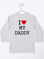 i love my daddy koszulka z długim rękawem kolor szary 137