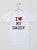 i love my daddy koszulka z krótkim rękawem kolor biały 137