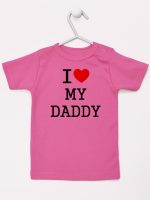 i love my daddy koszulka z krótkim rękawem kolor ciemny różowy 137