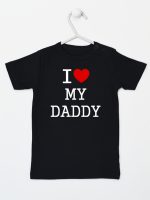 i love my daddy koszulka z krótkim rękawem kolor czarny 137