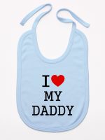 i love my daddy śliniak niemowlęcy kolor błękitny 137