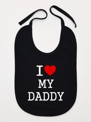 i love my daddy śliniak niemowlęcy kolor czarny 137