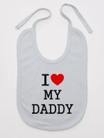 i love my daddy śliniak niemowlęcy kolor szary 137