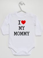 i love my mommy body z długim rękawem kolor biały 138