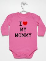 i love my mommy body z długim rękawem kolor ciemny różowy 138