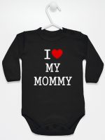 i love my mommy body z długim rękawem kolor czarny 138
