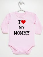 i love my mommy body z długim rękawem kolor różowy 138