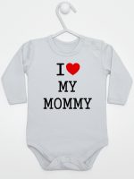 i love my mommy body z długim rękawem kolor szary 138