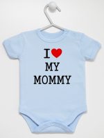 i love my mommy body z krótkim rękawem kolor błękitny 138
