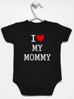 i love my mommy body z krótkim rękawem kolor czarny 138
