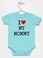 i love my mommy body z krótkim rękawem kolor miętowy 138