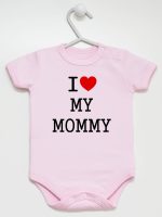 i love my mommy body z krótkim rękawem kolor różowy 138