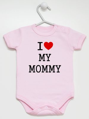 i love my mommy body z krótkim rękawem kolor różowy 138