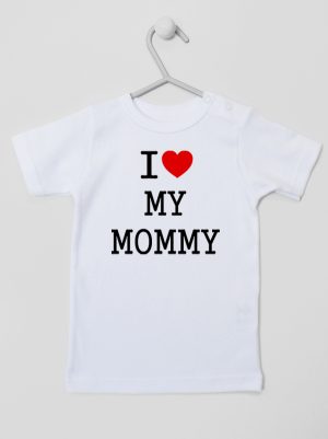 i love my mommy koszulka z krótkim rękawem kolor biały 138