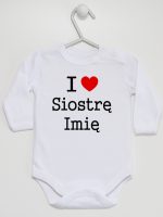 i love siostrę z imieniem body z długim rękawem kolor biały 169 i love siostrę z imieniem body z długim rękawem kolor biały 169