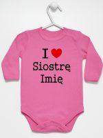 i love siostrę z imieniem body z długim rękawem kolor ciemny różowy 169 i love siostrę z imieniem body z długim rękawem kolor ciemny różowy 169