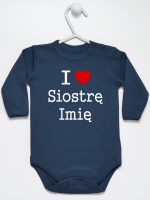 i love siostrę z imieniem body z długim rękawem kolor granatowy 169 i love siostrę z imieniem body z długim rękawem kolor granatowy 169