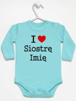 i love siostrę z imieniem body z długim rękawem kolor miętowy 169 i love siostrę z imieniem body z długim rękawem kolor miętowy 169