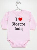 i love siostrę z imieniem body z długim rękawem kolor różowy 169 i love siostrę z imieniem body z długim rękawem kolor różowy 169