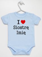 i love siostrę z imieniem body z krótkim rękawem kolor błękitny 169 i love siostrę z imieniem body z krótkim rękawem kolor błękitny 169