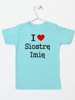 i love siostrę z imieniem koszulka z krótkim rękawem kolor miętowy 169