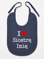 i love siostrę z imieniem śliniak niemowlęcy kolor granatowy 169