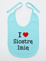 i love siostrę z imieniem śliniak niemowlęcy kolor miętowy 169