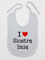 i love siostrę z imieniem śliniak niemowlęcy kolor szary 169