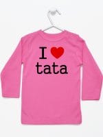 i love tata koszulka z długim rękawem kolor ciemny różowy 010