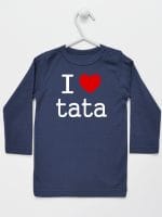 i love tata koszulka z długim rękawem kolor granatowy 010
