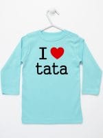 i love tata koszulka z długim rękawem kolor miętowy 010