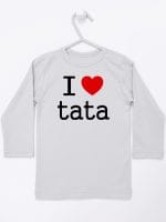 i love tata koszulka z długim rękawem kolor szary 010