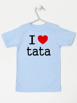 i love tata koszulka z krótkim rękawem kolor błękitny 010