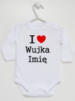 i love wujka z imieniem body z długim rękawem kolor biały 166 i love wujka z imieniem body z długim rękawem kolor biały 166