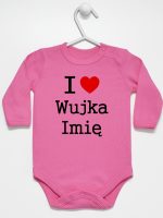 i love wujka z imieniem body z długim rękawem kolor ciemny różowy 166 i love wujka z imieniem body z długim rękawem kolor ciemny różowy 166