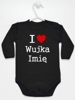 i love wujka z imieniem body z długim rękawem kolor czarny 166 i love wujka z imieniem body z długim rękawem kolor czarny 166