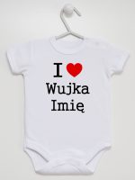 i love wujka z imieniem body z krótkim rękawem kolor biały 166 i love wujka z imieniem body z krótkim rękawem kolor biały 166