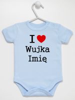 i love wujka z imieniem body z krótkim rękawem kolor błękitny 166 i love wujka z imieniem body z krótkim rękawem kolor błękitny 166