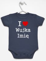 i love wujka z imieniem body z krótkim rękawem kolor granatowy 166 i love wujka z imieniem body z krótkim rękawem kolor granatowy 166