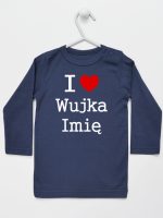 i love wujka z imieniem koszulka z długim rękawem kolor granatowy 166