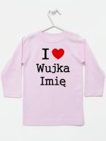 i love wujka z imieniem koszulka z długim rękawem kolor różowy 166